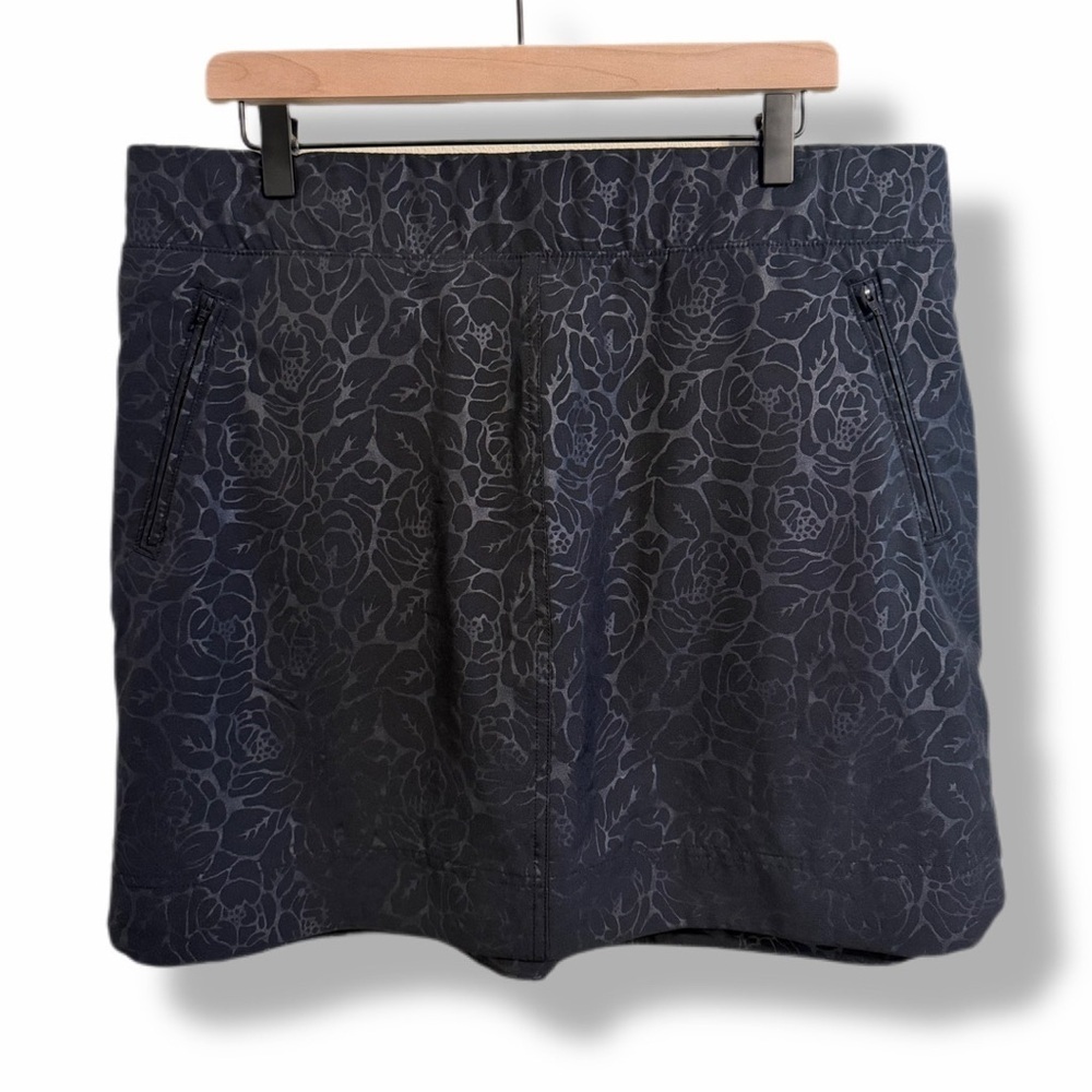 Orvis Active XL Black Floral Golf Hiking Travel Skort with pockets